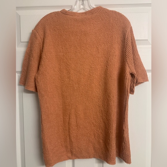 NWT Zara Basics Knit Sweater Size M Short Sleeve Shirts Casual Preppy - Picture 3 of 8